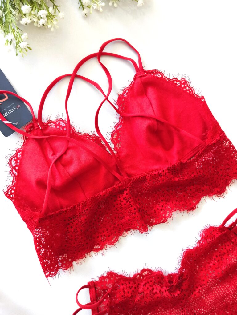 Conjunto Catharina Vermelho Voluphia Lingerie Sensual em Brasília