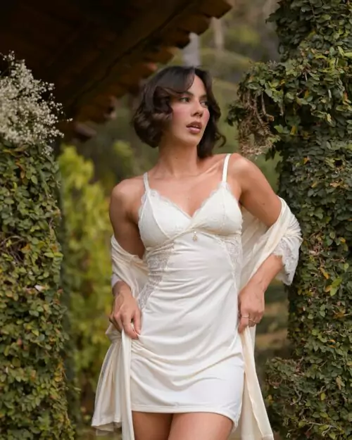 Kit Camisola + Robe Camélia Pérola